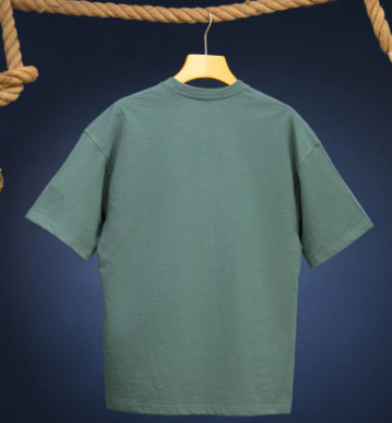 Mint Drop Shoulder Oversized T-Shirt (240 GSM Cotton) Alternate